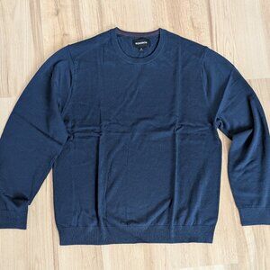 New Bonobos Washable Merino Wool Crewneck Sweater – Men’s XXL Slim – Navy